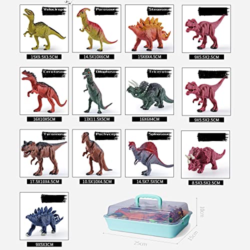 JIAMIAN 46 Pcs Dinosaur Figures Toy For Boy And Girl, Dinosaurs Advent Calendar, Realistic Dinosaur Gift, Educational Toy For 3 Year Olds Ki
