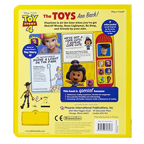 Disney Pixar Toy Story 4 Woody, Buzz Lightyear, Bo Peep, and More! - The Toys are Back! Sound Book - PI Kids (Play-A-Sound) (Play-a-sound: Toy Story 4)