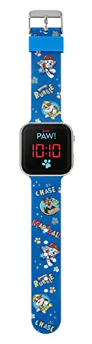 Paw Patrol Unisex-Kid's Digital Quartz Watch with Silicone Strap PAW4354