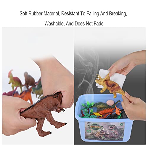 JIAMIAN 46 Pcs Dinosaur Figures Toy For Boy And Girl, Dinosaurs Advent Calendar, Realistic Dinosaur Gift, Educational Toy For 3 Year Olds Ki