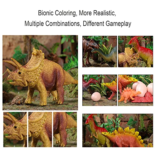 JIAMIAN 46 Pcs Dinosaur Figures Toy For Boy And Girl, Dinosaurs Advent Calendar, Realistic Dinosaur Gift, Educational Toy For 3 Year Olds Ki