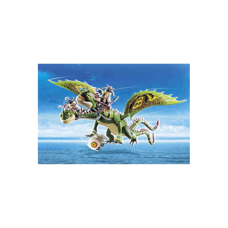 PLAYMOBIL DreamWorks Dragons 70730 Dragon Racing: Ruffnut and Tuffnut with Barf and Belch, for Children Ages 4+