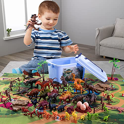 JIAMIAN 46 Pcs Dinosaur Figures Toy For Boy And Girl, Dinosaurs Advent Calendar, Realistic Dinosaur Gift, Educational Toy For 3 Year Olds Ki