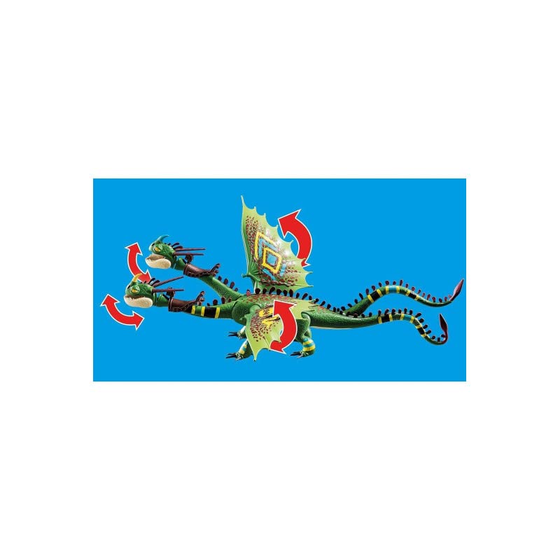 PLAYMOBIL DreamWorks Dragons 70730 Dragon Racing: Ruffnut and Tuffnut with Barf and Belch, for Children Ages 4+
