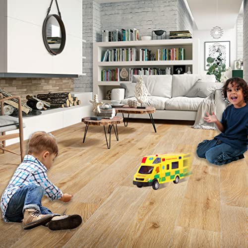 D.A.Y. Republic UK 1:40 Scale Emergency Ambulance Toy With Flashing Lights & Sounds, Friction Powered Play Vehicle, for Boys and Girls