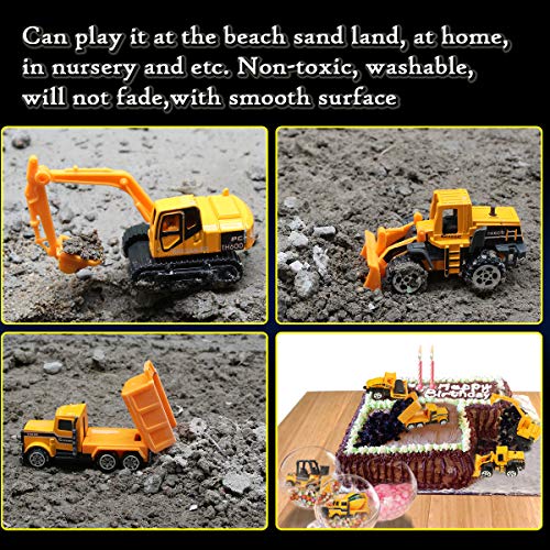 Coolplay Mini Construction Vehicles Kids Little Truck Cars Toy Pack Roller Bulldozers Forklift Excavator Asphalt Car Dump Set for Kids