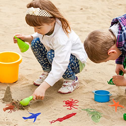 16 Pcs Mini Sea Animal Figures, Realistic Plastic Sea Creatures Toys Sea Life Figures Under The Sea Animals Toys Ocean Animals Figures Wild Animal Bath Toys Kids Animal Toys Learning for Children