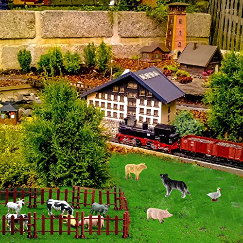 BEHAHAI 12pcs Farm Animal Figures Toys, Mini Plastic Farm Animals Figures Realistic Farmyard Animal Figurines Barn Animal Toys Solid Farm Animals Action Figures Educational Playset for Tollders Kids