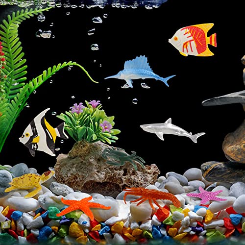 SULOLI 32Pieces Sea Animal Figures Animal Toys Mini Sea Animal Toys Set Realistic Animal Sea Life Figures Toy Educational Animal Learning Toys Bath Toys for Child