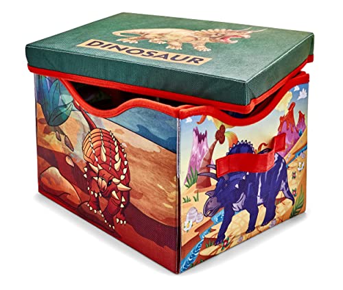 Prehistoric World Dinosaur Figures & Playmat - 12 Toy Dinosaurs For Kids - Storage Box/Dinosaur Play Mat - Dinosaur Gifts For Boys - Dinosaur Toys For Boys Age 3 +