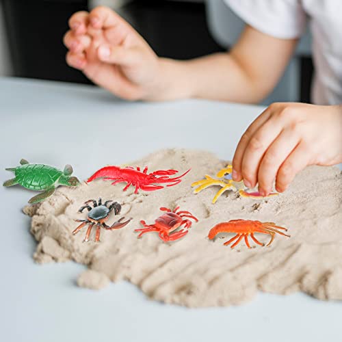 Nabance Sea Animal Figures Animal Toys 38PCS Mini Sea Animal Toys Set Realistic Animal Sea Life Figures Toy Educational Animal Learning Toys Bath Toys for Child