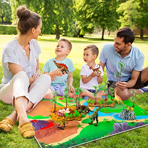 Dinosaur Toys for Boys Age 3-6, Kids Toys for 3 2 4 5 6 Year Old Boys Toys Age 3-6 Dinosaurs Gifts Toy Dinosaur Play Mat Set Dinosaur Figures Kids Toys Age 3 4 5 6 7 Gifts for 3-6 Year Old Girls