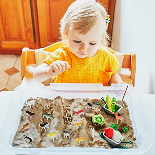 ELECLAND 60Pcs Animal Figures Toys, Mini Sea Creatures Toys, Farm Animal Figures, Dinosaur Figures Toys, Safari Animal Figures Woodland Animal Figures, Mini Animal Cake Toppers, Kids Play Figures