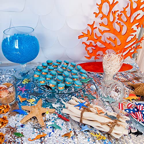PLULON 32Pcs Sea Animal Figures Toys, Sea Creatures Animal Toys Kids' Play Figures Plastic Animals Cake Toppers for Kids Party Favor Supplies, Birthday Gifts