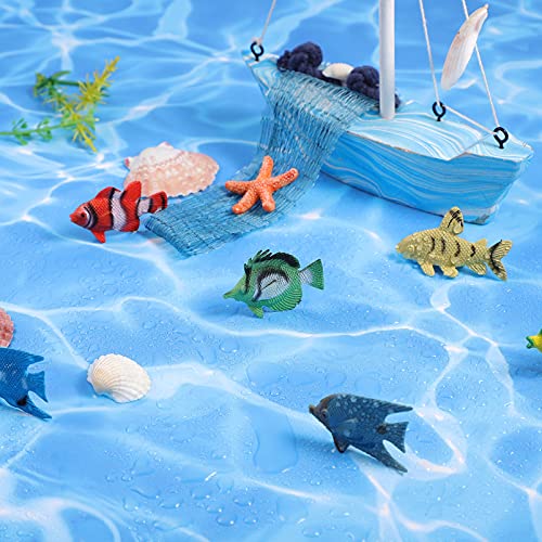 STOBOK 12pcs Tropical Fish Figure Play Set Mini Sea Animals Toys Fish Toys for Kids Learning Educational Toys