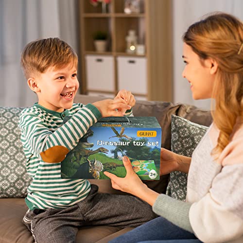 Dinosaur Toys for Boys Age 3-6, Kids Toys for 3 2 4 5 6 Year Old Boys Toys Age 3-6 Dinosaurs Gifts Toy Dinosaur Play Mat Set Dinosaur Figures Kids Toys Age 3 4 5 6 7 Gifts for 3-6 Year Old Girls