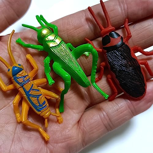 GVSAVY 12 pieces of simulated insects, non-toxic plastic safe animal models, educational 3D models for children, suitable for education, insect theme parties, Halloween holiday parties