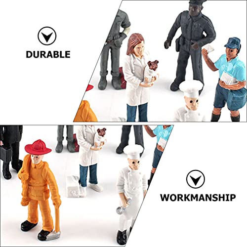 STOBOK 7PCS People Figurines Toy Playset People Figurine Toys Veterinarian Pilot Postman Baker Human People Figurine Model Toy for Kids and Toddlers Pretend Play