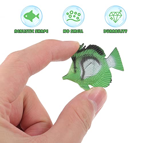 STOBOK 12pcs Tropical Fish Figure Play Set Mini Sea Animals Toys Fish Toys for Kids Learning Educational Toys