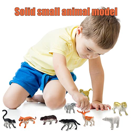 24 Pcs Wild Animals Figures Toys Animal Zoo Playset Plastic Animal Figure Jungles Kids' Play Animal Figures Miniature Animal Toys Realistic Toy Animal Sets Zoo Animals Toys for Toddlers Kids Gift