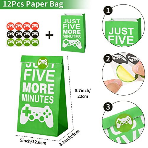 Latocos 74pcs Video Game Party Bag Fillers Video Game Party Favours Invisible Ink Spy Pen Notebook Keychain Stamper Silicone Bracelet Gift Bags Tattoo Treat Pinata Boys Kids Birthday Party Supplies