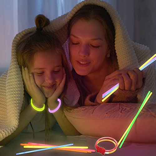 YouCute Glow Sticks 45 PCS Party Favours Supplies Neon Party Packs Glasses Bracelet In The Dark For Children Adults, Multicolor, YC45