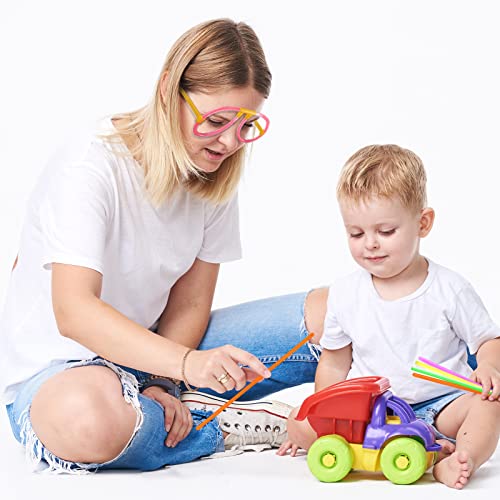 YouCute Glow Sticks 45 PCS Party Favours Supplies Neon Party Packs Glasses Bracelet In The Dark For Children Adults, Multicolor, YC45