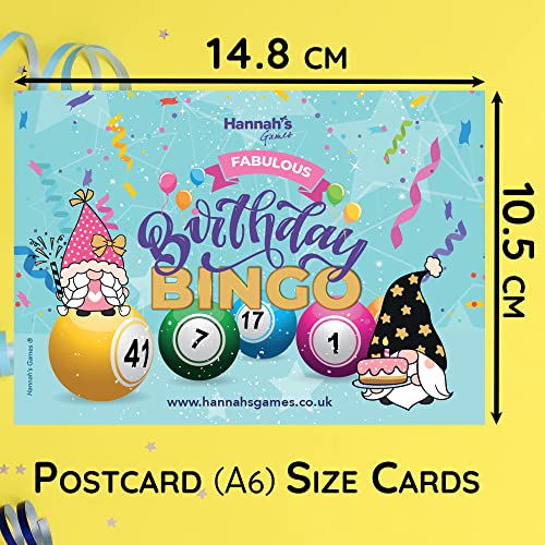 Birthday Bingo Game Cards- 20 X A6 Bingo Cards - Party Games For Kids & Adult - Family Girls Boys Girls Children Women Teenagers 18th 30th 40th 50th 70th 80th Birthday Games Parties Supplies