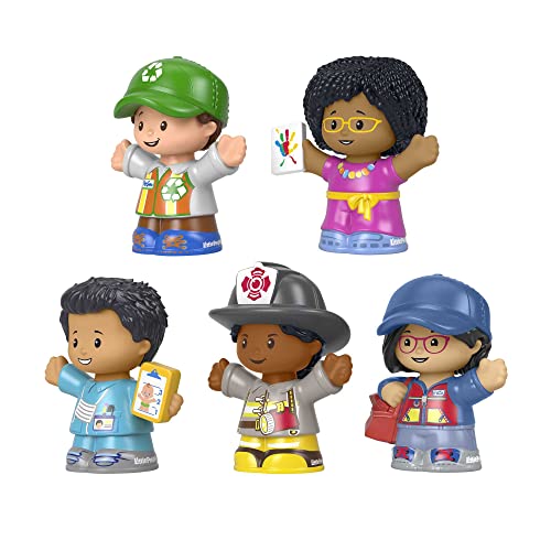 Fisher-Price Little People Community Heroes, figure set featuring 5 character figures for toddlers and preschool kids ages 1+