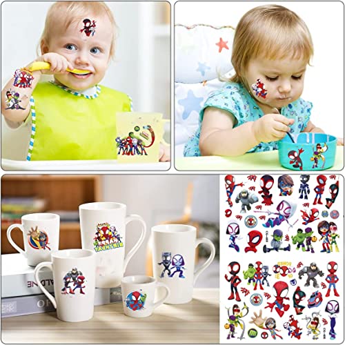 Yangsiw 8 Sheets Spidey and His Amazing Friends Temporary Tattoos for Kids Birthday Party Supplies Favors Decorations Cute Fake Tattoos Stickers Spider Party Decorations …