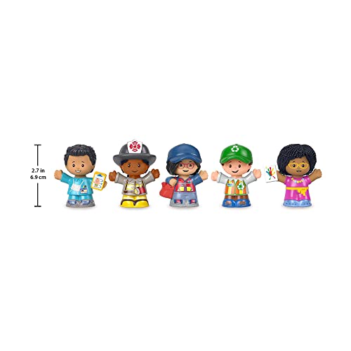 Fisher-Price Little People Community Heroes, figure set featuring 5 character figures for toddlers and preschool kids ages 1+