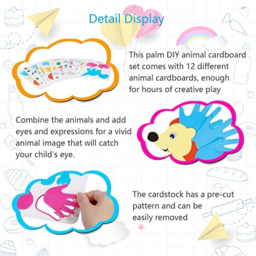 LOOPES Craft Kits for Kids,12Pack Animal Arts and Crafts for Kids DIY Palm Creative Craft Kits Set for 3-12 Year Olds Boys Girls Children Party Supply School Kindergarten Homeschool Birthday Gift