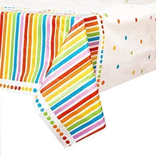 Rainbow Birthday Party Decorations Supplies for kids Birthday Party Rainbow Colour Plates Cups Napkins and Disposable Party Tableware Set-Serves 16 Guests