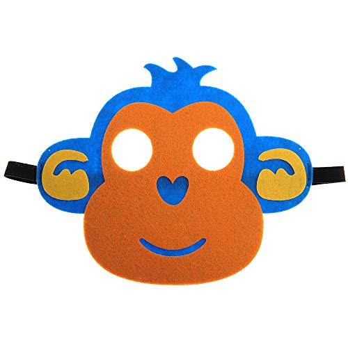 RoterSee 30 Pieces Felt Animal Masks for Kids Jungle Theme Party Favors Supplies