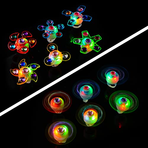 Mikulala Party Bag Fillers for Kids 24 Pack Light Up Rings Back to School Gifts LED Party Favours Glow in The Dark Party Supplies for Kids Birthday Party Prizes