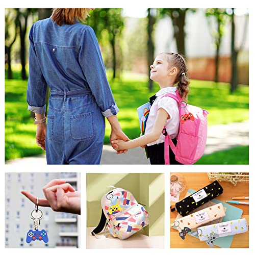 Alviller 12 Pieces Video Game Controller Keychains Mini Game Handle Keyrings Portable Gaming Pendant Charms for Boys Kids Gamer Party Supply Decoration