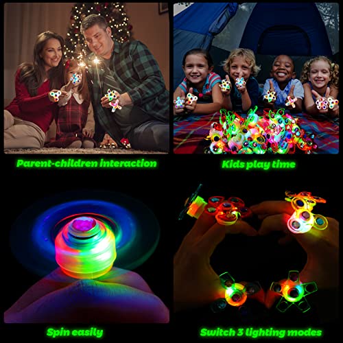 Mikulala Party Bag Fillers for Kids 24 Pack Light Up Rings Back to School Gifts LED Party Favours Glow in The Dark Party Supplies for Kids Birthday Party Prizes