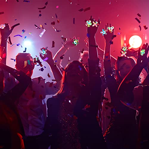 Mikulala Party Bag Fillers for Kids 24 Pack Light Up Rings Back to School Gifts LED Party Favours Glow in The Dark Party Supplies for Kids Birthday Party Prizes