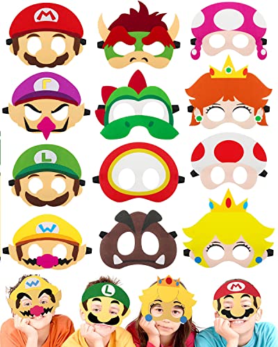 Super Masks Party Favors for Kid Birthday Party Decoration,Game Themed Party Supplies Cartoon Dress Up Costumes Mask Masquerade Cosplay Birthday Gifts for Child Boys Girls