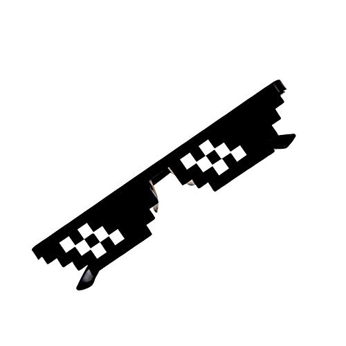 Premium Quality Funny Toy for Kids, Thug Life Glasses 8 Bit Pixel Deal With IT Sunglasses Unisex Sunglasses Toy B