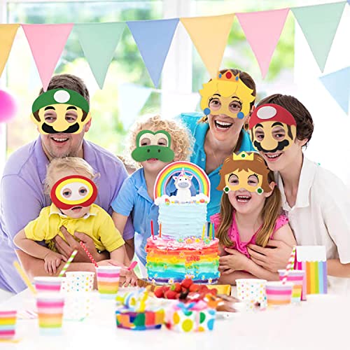 Super Masks Party Favors for Kid Birthday Party Decoration,Game Themed Party Supplies Cartoon Dress Up Costumes Mask Masquerade Cosplay Birthday Gifts for Child Boys Girls