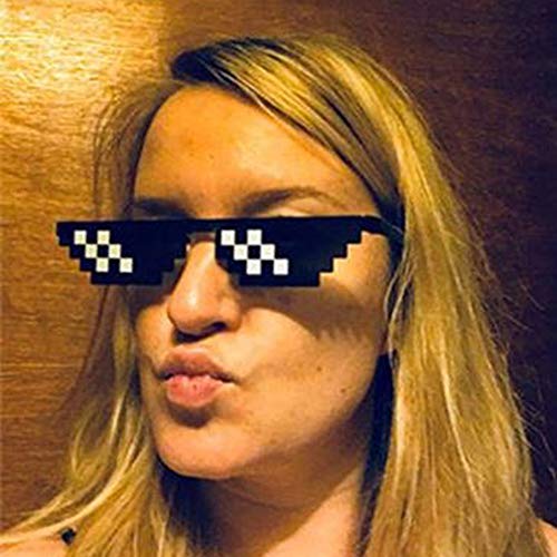 Premium Quality Funny Toy for Kids, Thug Life Glasses 8 Bit Pixel Deal With IT Sunglasses Unisex Sunglasses Toy B
