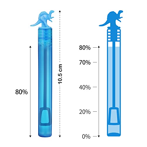 YouCute 20 Packs Mini Bubbles Dinosaur Bubbles With Bubble Wand Bottles Birthday Bubble Solution Blowers For Kids Children Party Supply Summer Outdoor Toys, Assorted (6633)