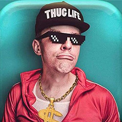 Premium Quality Funny Toy for Kids, Thug Life Glasses 8 Bit Pixel Deal With IT Sunglasses Unisex Sunglasses Toy B