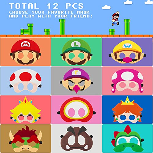 Super Masks Party Favors for Kid Birthday Party Decoration,Game Themed Party Supplies Cartoon Dress Up Costumes Mask Masquerade Cosplay Birthday Gifts for Child Boys Girls