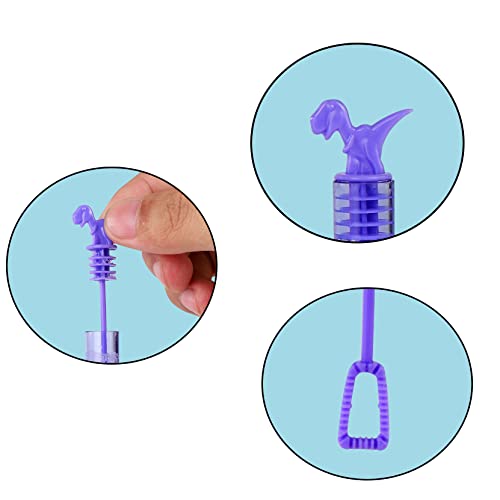 YouCute 20 Packs Mini Bubbles Dinosaur Bubbles With Bubble Wand Bottles Birthday Bubble Solution Blowers For Kids Children Party Supply Summer Outdoor Toys, Assorted (6633)