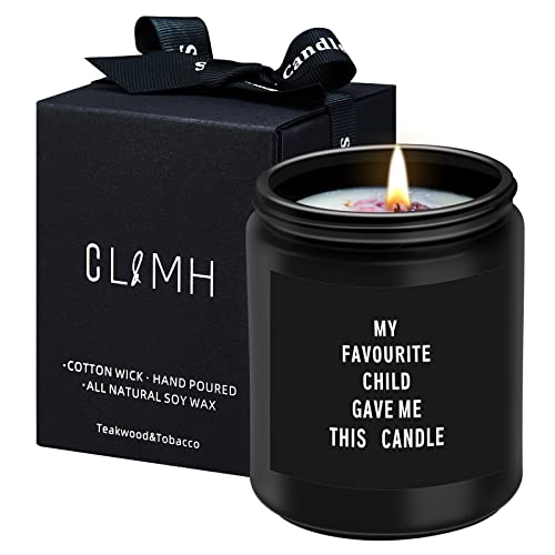 Teakwood & Teakwood Scented Candles Gifts Mum and Dad,Funny Birthday Scented Candles,Mother's Day Gifts,Father's Day Present Idea from Daughter Son Kids Novelty Birthday Gift for Parents