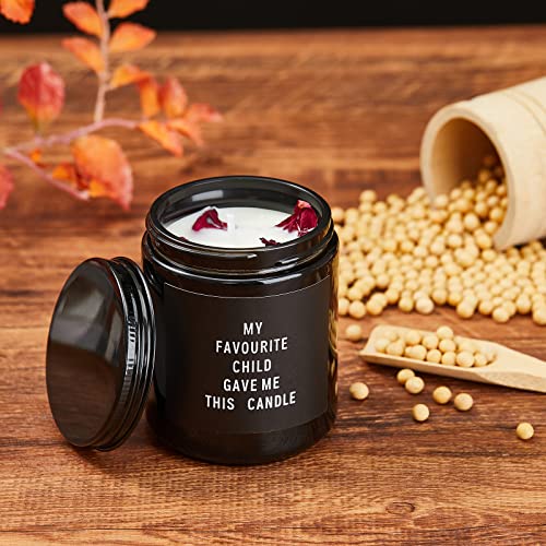 Teakwood & Teakwood Scented Candles Gifts Mum and Dad,Funny Birthday Scented Candles,Mother's Day Gifts,Father's Day Present Idea from Daughter Son Kids Novelty Birthday Gift for Parents