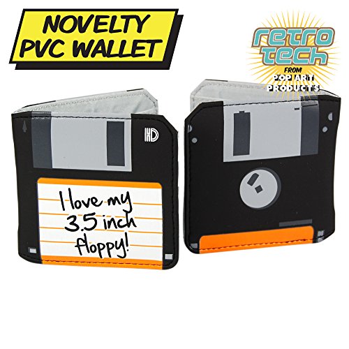 Retro Mens Wallet - novelty gift idea for him man father dad boy - FLOPPY DISC