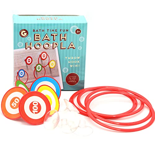 D.A.Y. Republic Bath time or Table Top Hoopla Game, Fun Bathroom Bath Hook a Hoop Game, Great Unique Gift, Retro Mini Game (Bath Time Hoopla)